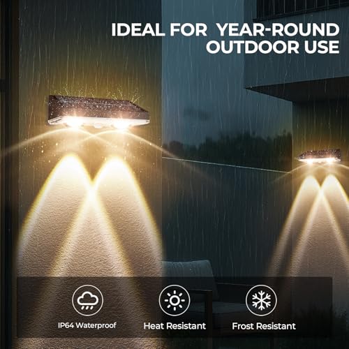 Solar Fence Lights - 80LM, 9 Colors, IP65, 12 Pack