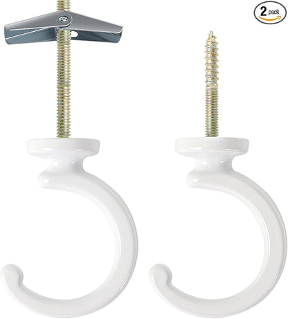 Aidoclip 2PCS Ceiling Hooks for Hanging Plants,Heavy Duty Plant Swag Hooks,Hanging Planter Wall Hook, Indoor and Outdoor Plant Hangers