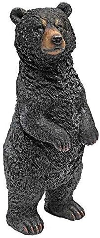 Design Toscano Black Bear Statue Standing, Multicolored