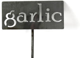 Classic Metal Garden Markers 19 Inches Tall (garlic, Raw, Unfinished Steel (will rust with time))