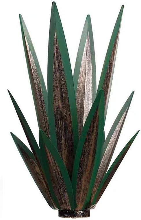 14 inch Metal Agave Flowers Plant Outdoor Décor DIY Metal Tequila Country Flowers Ornament Outdoor Decor Home Lawn Patio Stake Yard Art Decoration (Dark Green, 1 PCS)