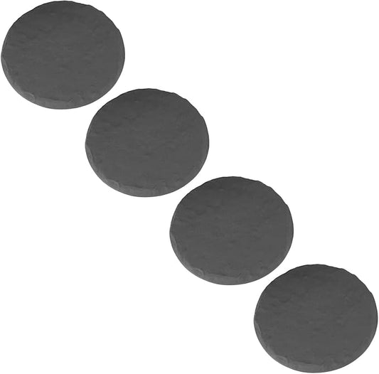 Bewinner 15.5” Circular Decorative Stepping Stones with Ground Stakes, Resin Material Stones for Outdoor Pathway Pavers Walkway Lawn Yard, (Gray)