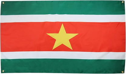 AZ FLAG Suriname Flag 150 x 90 cm with 4 Eyelets Surinamese Flag for Balcony or Wall