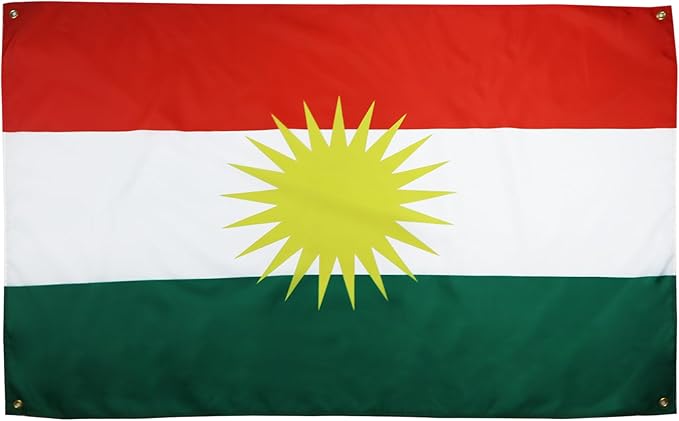 AZ FLAG Kurdistan Flag 150 x 90 cm with 4 Eyelets for Balcony or Wall