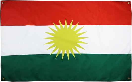 AZ FLAG Kurdistan Flag 150 x 90 cm with 4 Eyelets for Balcony or Wall