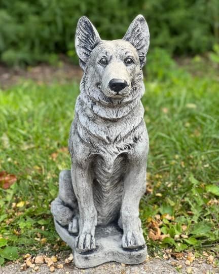 Amazing German Shepherd Dog Statue Memorial Garden Figure Dog Lover Gift Hunting Pet Figurine