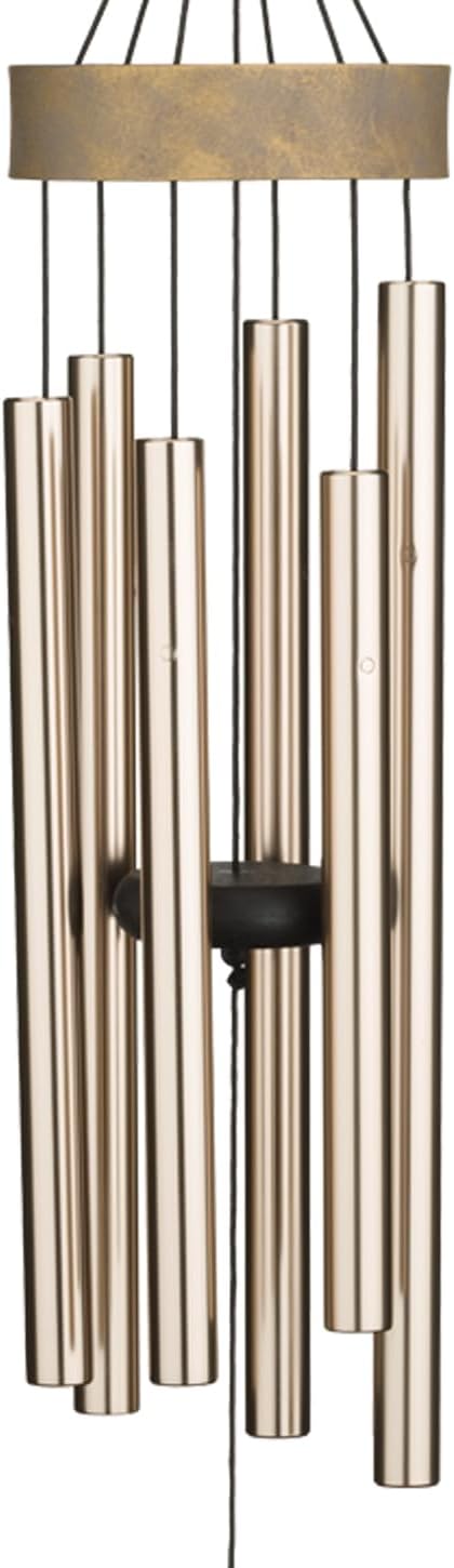 Regal Art & Gift Garden Medallion Chimes - Outdoor Decorative Metal Hanging Chime - Relaxing Sound for Yard, Patio, Porch or Garden - Gold