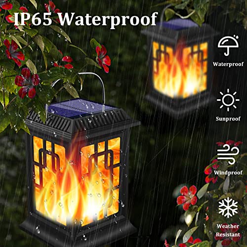 Solar Lantern - Flickering Flame LED, Waterproof, 2 Modes