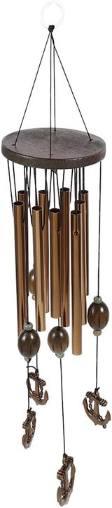BORDSTRACT Metal Anchor Wind Chime, 9 Tube Nautical Design with Soothing Sounds for Outdoor Garden Patio Decor Hanging Home use