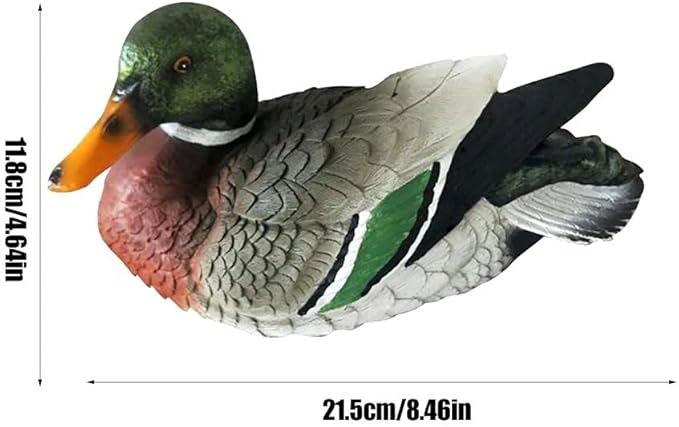 Akozon Pond Floating Duck Statue - Duck Sculpture for Garden, Pond, Pool Decor - Outdoor Ornament for Home, Office, and Fish Tanks ()