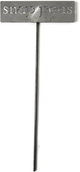 Classic Metal Garden Markers 19 Inches Tall (snap peas, Raw, Unfinished Steel (will rust with time))