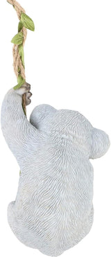 Hanging Animal Garden Statue Outdoor Tree Hugger, Resin Climbing on Vine Figurine Wall Art Sculpture for Patio Lawn Yard Ornaments (Koala)