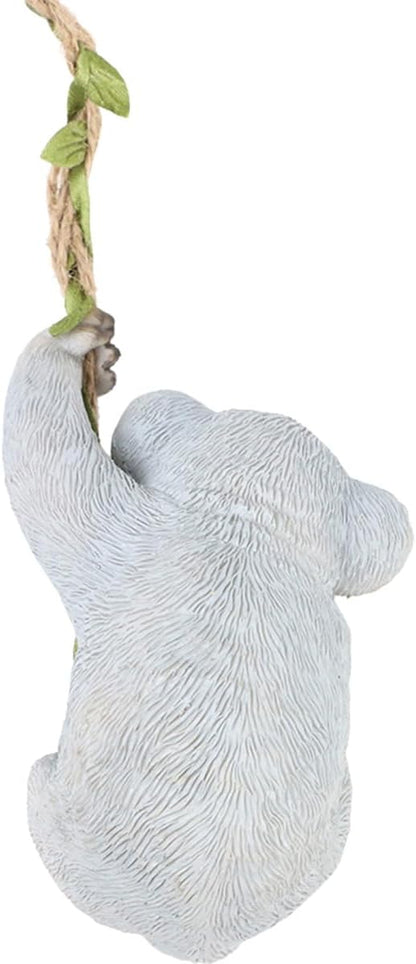 Hanging Animal Garden Statue Outdoor Tree Hugger, Resin Climbing on Vine Figurine Wall Art Sculpture for Patio Lawn Yard Ornaments (Koala)