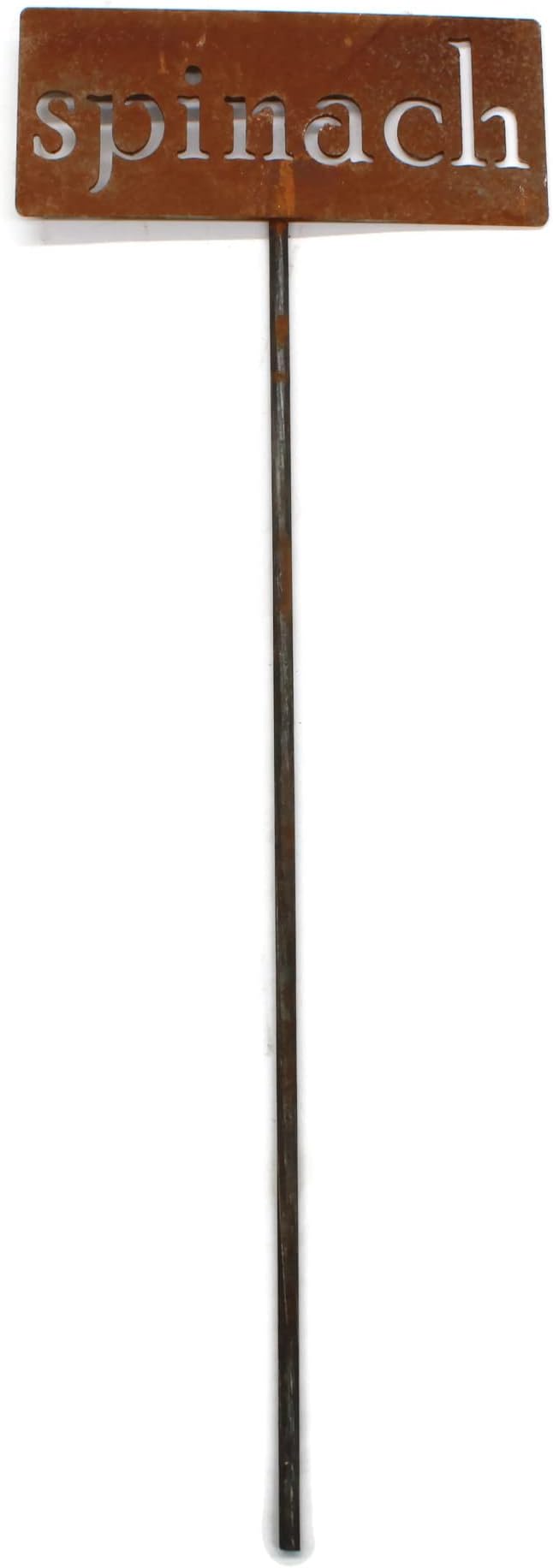 Classic Metal Garden Markers 19 Inches Tall (spinach, Naturally Rusted)