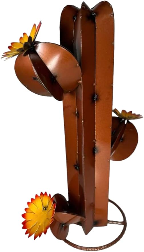 Metal Saguaro Cactus - Garden Art (Copper)