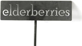 Classic Metal Garden Markers 19 Inches Tall (elderberries, Raw, Unfinished Steel (will rust with time))