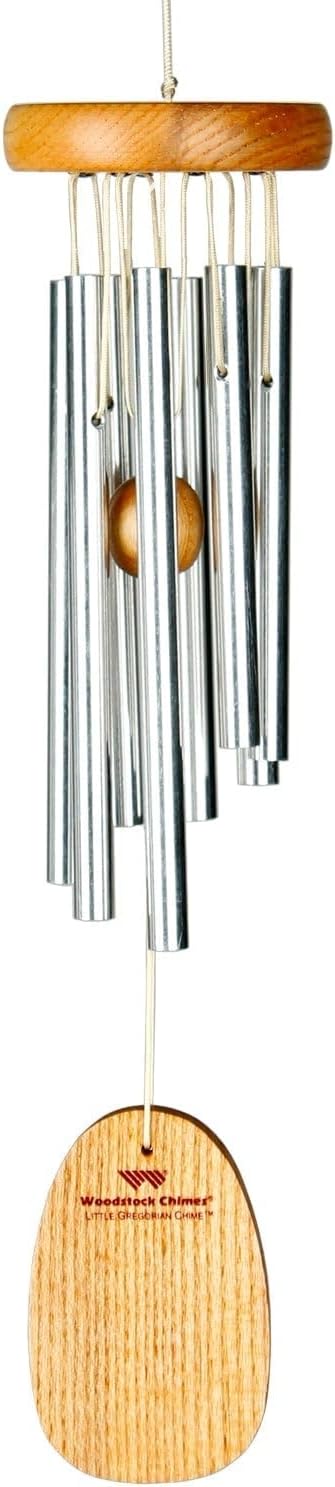 Woodstock Chimes Signature Collection, Little Gregorian Chime, 13'' Inspirational and Memorial Wind Chimes for Outdoor, Patio, Home or Garden Décor (GLS)