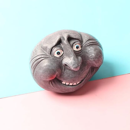 1pc Contemporary Style Funny Rock Figurine - Resin Garden Lawn Statue, Outdoor Patio Sculpture, Quirky Home Decor Craft for Various Rooms, Easter, Hanukkah, Thanksgiving, No Electricity Needed