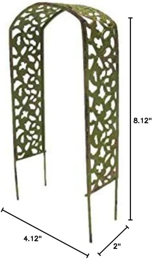 Pacific Giftware Enchanted Garden Decorative Metal Arbor Mini Fairy Garden Decorative Accessory 8 inch Tall