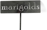 Classic Metal Garden Markers 19 Inches Tall (marigolds, Raw, Unfinished Steel (will rust with time))