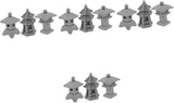 POPETPOP 4sets Durable Sandstone Statue Small Model for Garden Decor Home Desktop Ornaments 3pcs*4