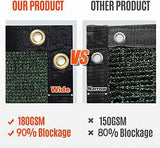 180GSM 6ft x 50ft Fence Privacy Screen Heavy Duty Fence Cover Garden Wall Backyard Dark Green