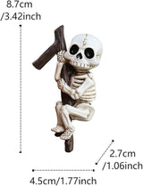 OwMell Garden Decor Statue Flower Pot Hugger, Outdoor Figurine Planter Hugger for Flowerpot, Patio, Balcony, Porch, Yard, Lawn Ornament Outdoor Decor Gifts Plant Decoration - Skeleton