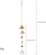 Crystal Suncatcher with Bee, Hanging Rainbow Maker with Colorful Prisms, Honeybee Suncatcher Gift, Window Ornament for Home, Garden, Patio Decor