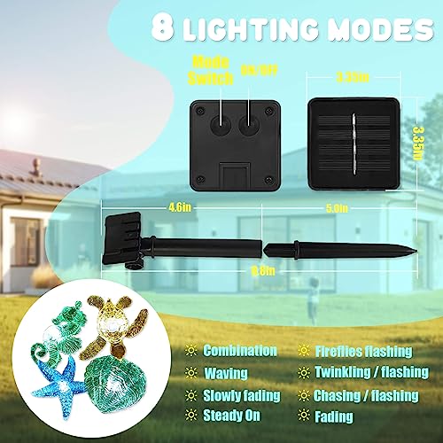Solar String Lights - 40LED Ocean Nautical Waterproof 14ft
