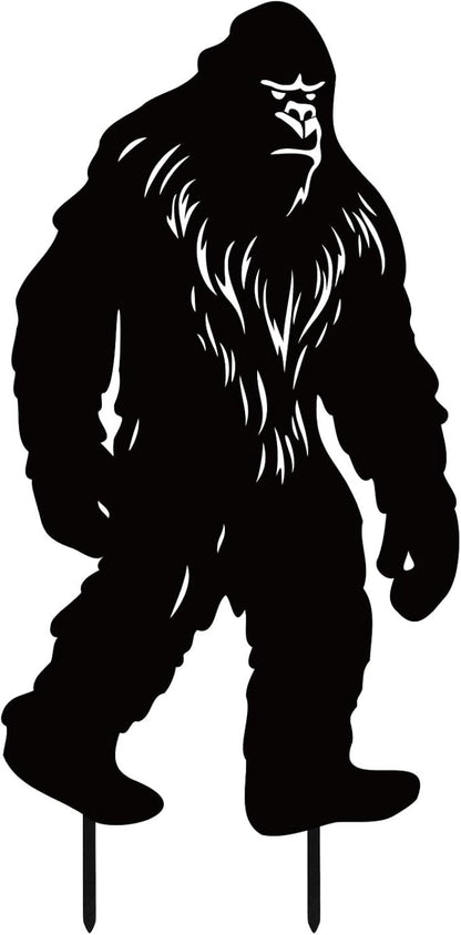 Gosknor Outdoor Metal Bigfoot Decor, Big Foot Yard Sign Stake Bigfoot Silhouette Sasquatch Yard Decor Sasquatch Statue Gift for Garden Yard Lawn Forest Decoration