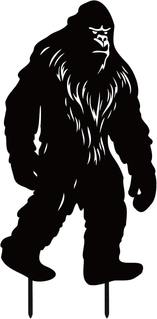 Gosknor Outdoor Metal Bigfoot Decor, Big Foot Yard Sign Stake Bigfoot Silhouette Sasquatch Yard Decor Sasquatch Statue Gift for Garden Yard Lawn Forest Decoration