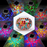 Color Changing Solar Mosaic Table Lamp - Waterproof Outdoor