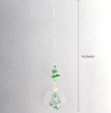 Crystal Angel Suncatcher,Hanging Crystal in The Shape of Longan with Large Wings,Angel Suncatcher for Home/Car Decoration