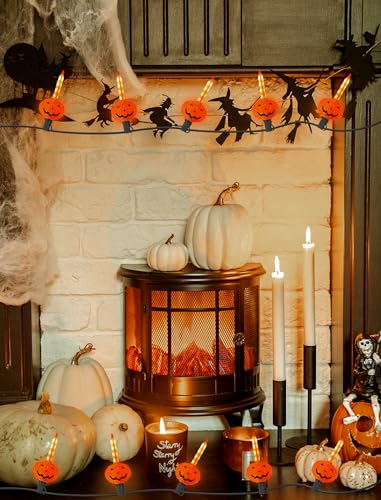 7.5FT Halloween Pumpkin Bubble String Lights - 8 LED Waterproof