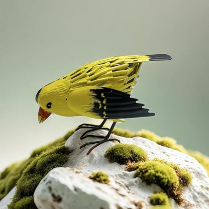 Creative Wrought Iron Yellow and Black Bird Ornaments Suitable for Decoration in Gardens, Homes, Parks, Courtyards, Outdoor Forests, Etc