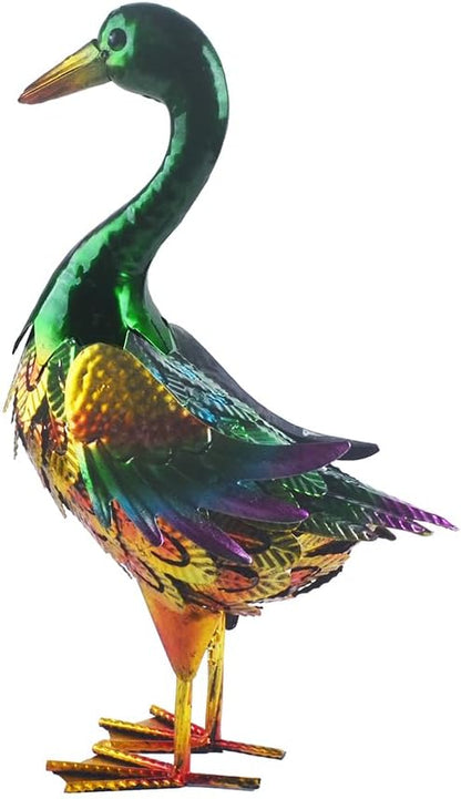 Duck Statue Metal Mallard Duck Sculpture Garden Decoration Metal Yard Art for Patio Lawn Backyard Outdoor Decoration