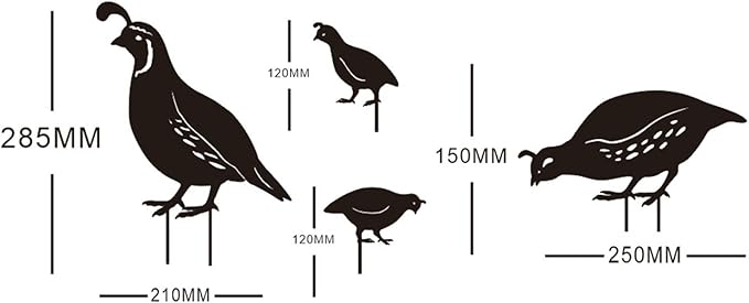 4Pcs Quail Animal Statue Garden Ornaments Yard Sign Quail Sculpture Easter Decors Garden Stakes Photographic Props Garden Decor for Outdoor