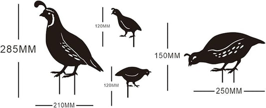 4Pcs Quail Animal Statue Garden Ornaments Yard Sign Quail Sculpture Easter Decors Garden Stakes Photographic Props Garden Decor for Outdoor