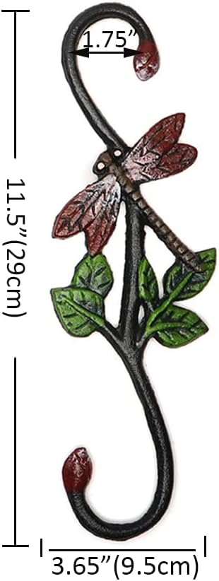 Cast Iron Plant Extension Hanger, Indoor/Outdoor S Hooks, Ceiling Extender for Hanging Plants, Flower Pots, Baskets, Macrame, Lantern, Birdfeeder