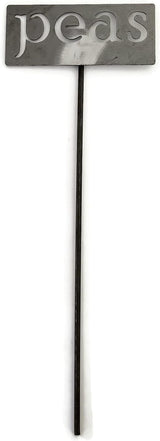 Classic Metal Garden Markers 19 Inches Tall (peas, Raw, Unfinished Steel (will rust with time))