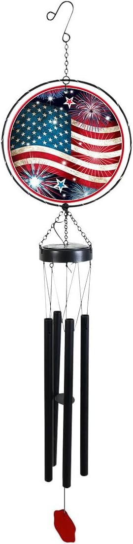 Briarwood Lane Stars and Stripes Illuminated Wind Chime