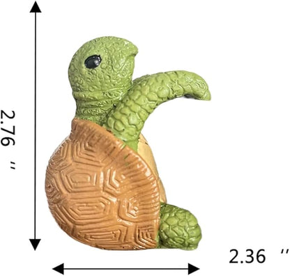 Tortoise Figure Plant Pot Hanger, Turtle Flower Pot Hugger, Resin Tortoise Statue, Funny Pot Huggers for Planters, Cute Climbing Tortoise Flower Pot Hugger, Garden Fence Balcony Patio Yard (BROWN)