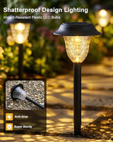 Solar Pathway Lights - LED Warm White, 8 Pack