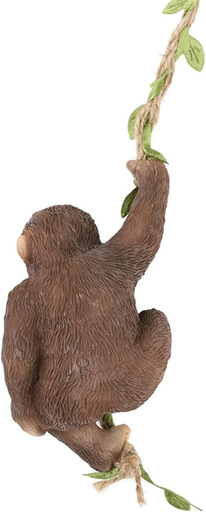 Hanging Animal Garden Statue Outdoor Tree Hugger, Resin Climbing on Vine Figurine Wall Art Sculpture for Patio Lawn Yard Ornaments (Monkey)