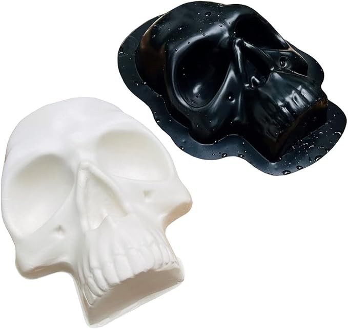 AUTUMN Skull and Bone Halloween Garden Decor Mold, Concrete Cement Mold, Skull and Bone for Garden Figure, DIY Outdoor Decor, Skull and Bone Statue for Garden