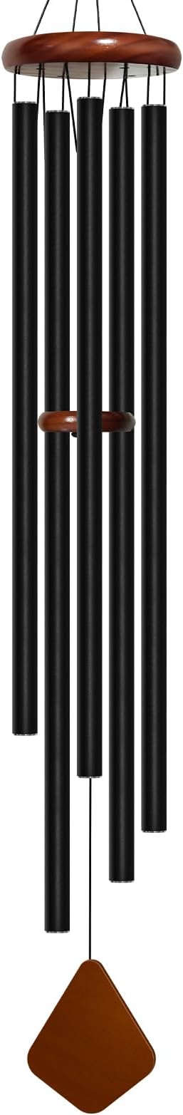 Bursvik 60'' Wind Chimes for Outside Deep Tone, Large Wind Chime, 5 Heavy Duty Tubes Metal Extra Large Wind Chimes Outdoor, Decoration for Garden, Patio, Yard, Gifts for Mother's Day(Rhombus)