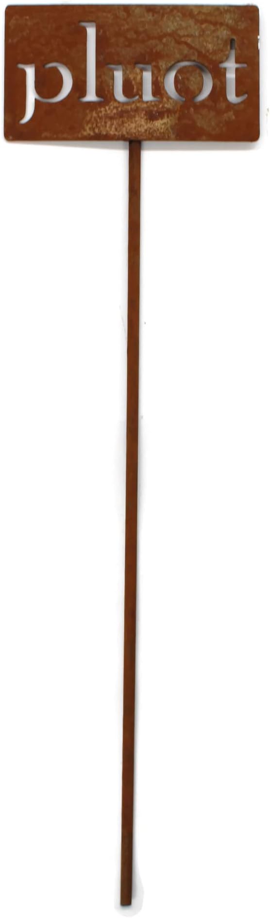 Classic Metal Garden Markers 19 Inches Tall (pluot, Naturally Rusted)