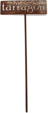 Classic Metal Garden Markers 19 Inches Tall (tarragon, Naturally Rusted)