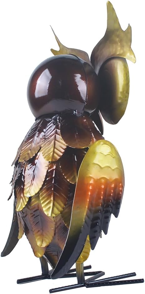 Owl Statue Creative Owl Sculpture Garden Decoration Metal Yard Art for Yard Outdoor Decoration