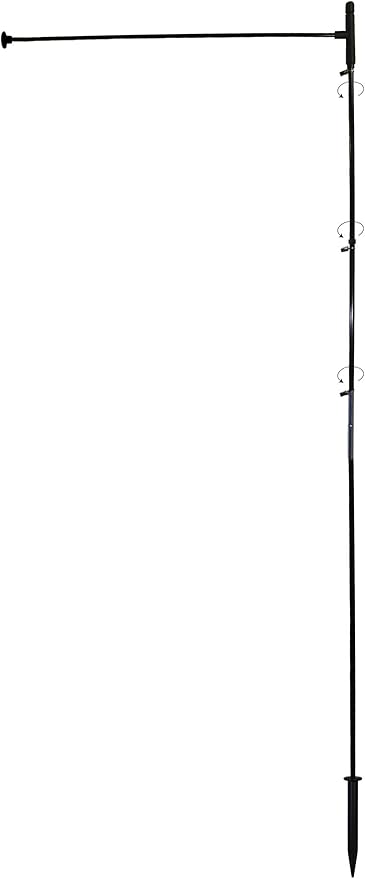 In the Breeze 4582 Pivoting House Banner Pole, Black